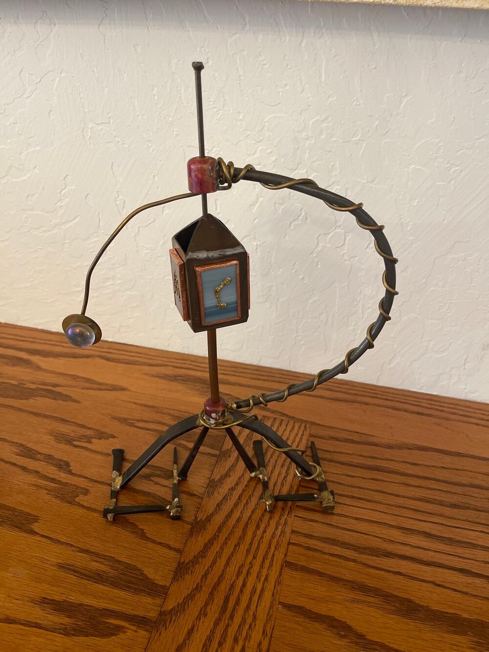 GARY ROSENTHAL, HANUKKAH DREIDEL
SCULPTURE, JUDAICA METAL & GLASS ENAMEL, SPINS